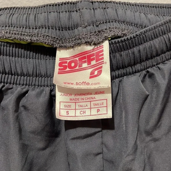 Soffe grey neon with zebra trim small active shorts - Picture 3 of 3